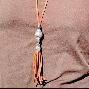 Real leather necklace